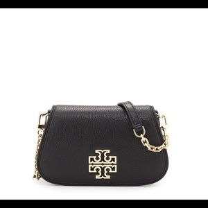 Tory Burch black Britten clutch